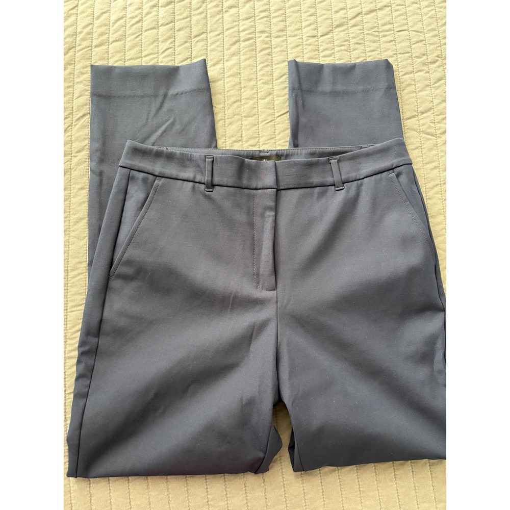 White House Black Market The Slim Ankle Pants Navy Blue‎ 10L Office Trousers - Picture 10 of 10